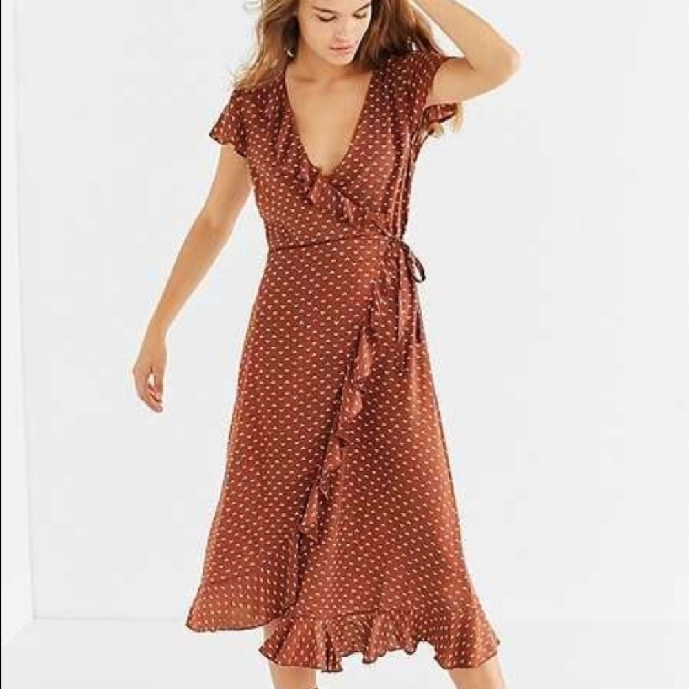 COPY - Kimchi Blue Ruffle Midi Wrap Dress